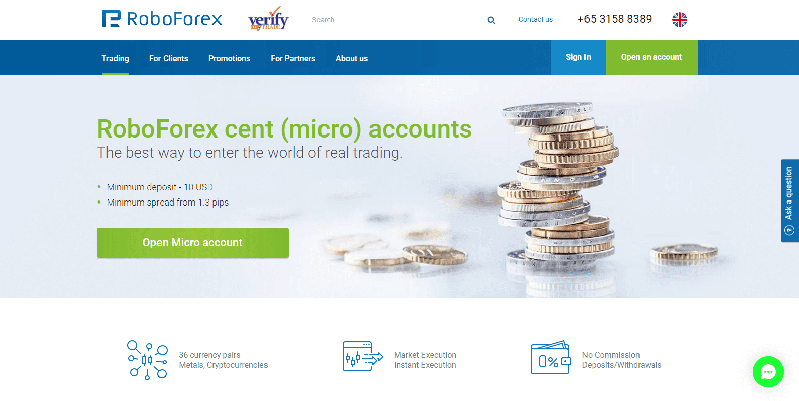Roboforex cent account